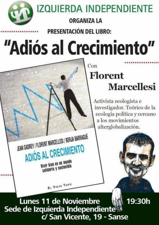 Cartel de las actividades organizadas en torno al Decrecimiento por Izquierda Independiente de Sanse