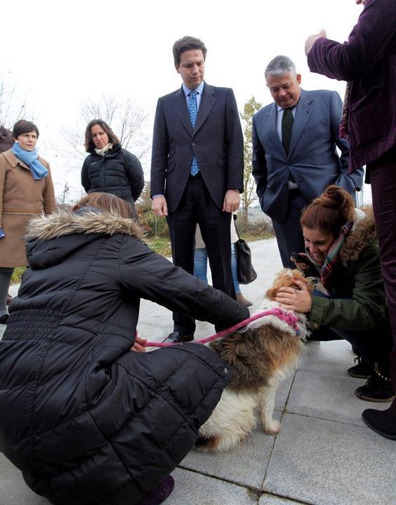 El consejero Borja Sarasola en el Centro de Acogida de Animales Abandonados, situado en Colmenar Viejo