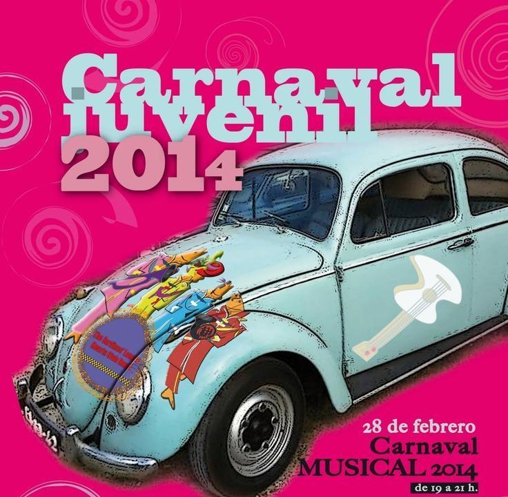 Cartel del Carnaval Juvenil que organiza el Centro Joven Sanse para el 28 de febrero
