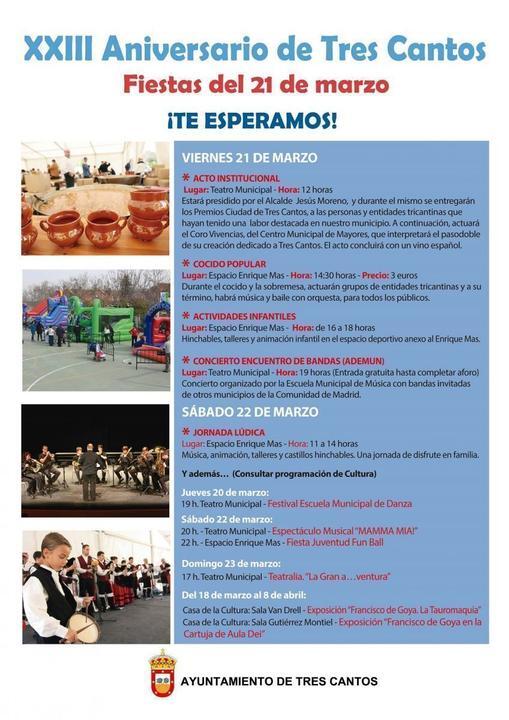 Cartel de las actividades '21 de marzo'