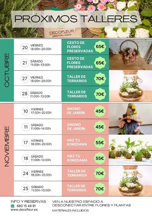 Próximos talleres florales