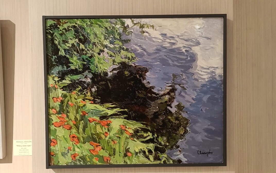 'Reflejos en la orilla con amapolas', de Manuel Aragón. 