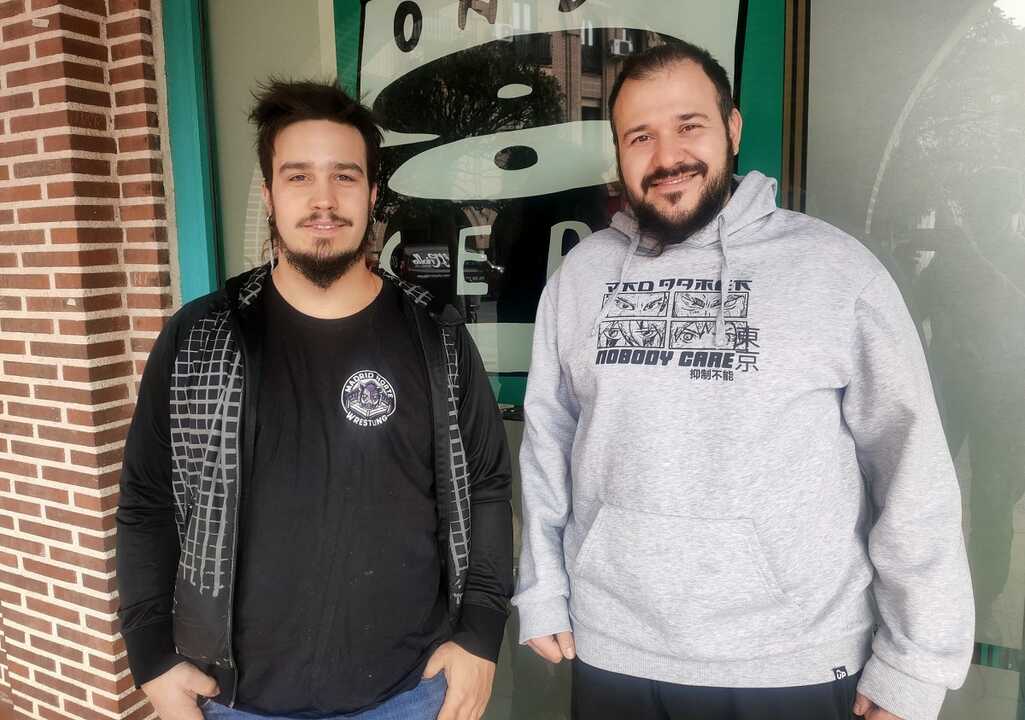 Ángel Hervas y Xurx, dos de los integrantes de Madrid Norte Wrestling